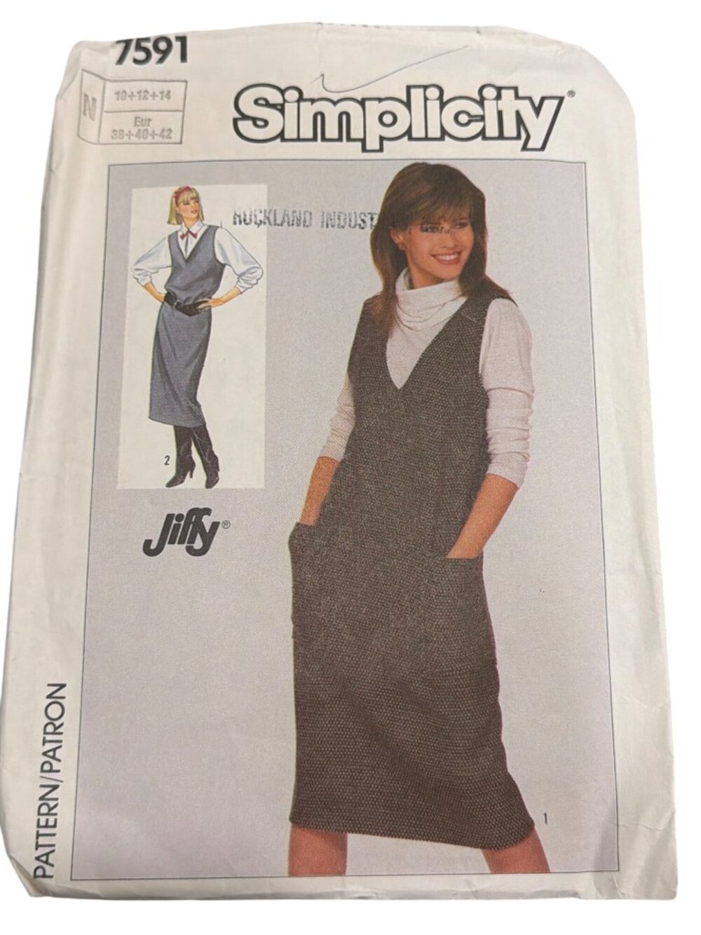 Simplicity 7591 Misses Jumper Sewing Pattern Sizes 10-12-14